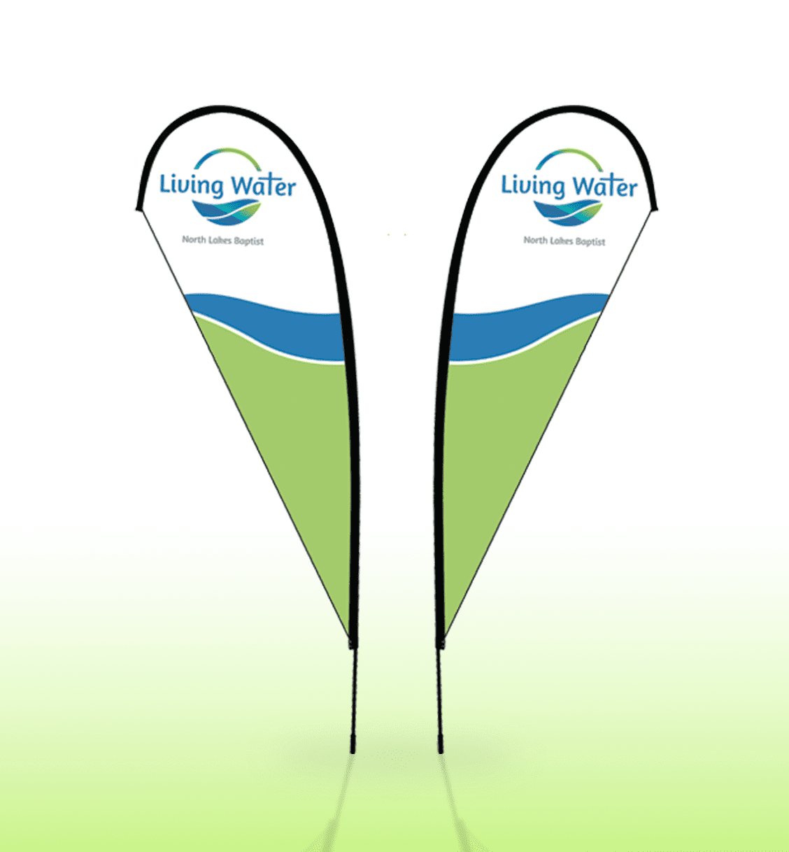 TEARDROP BANNER - Medium Double Sided Banners - Tear Drop Feather Flag