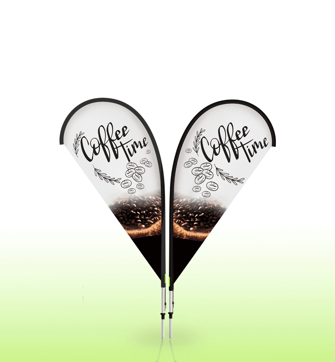 TEARDROP BANNER - Small Single Double Banners - Tear Drop Feather Flag