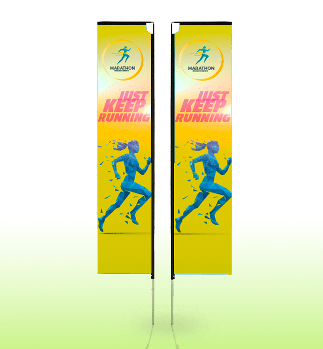 RECTANGLE VERTICAL BANNER - Large Double Sided Banners - Feather Flag