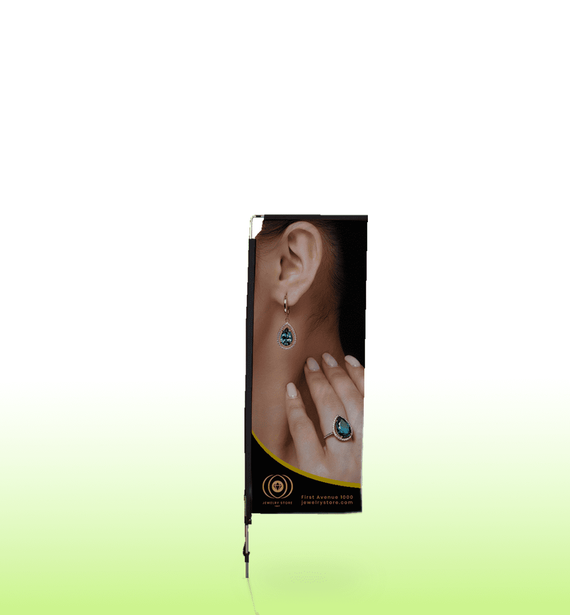 RECTANGLE VERTICAL BANNER - Small Single Sided Banners - Feather Flag