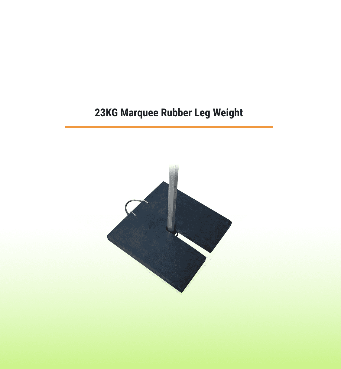 MARQUEE WEIGHT - 23kg Rubber Leg Weights - Gazebo Marquees Accessories