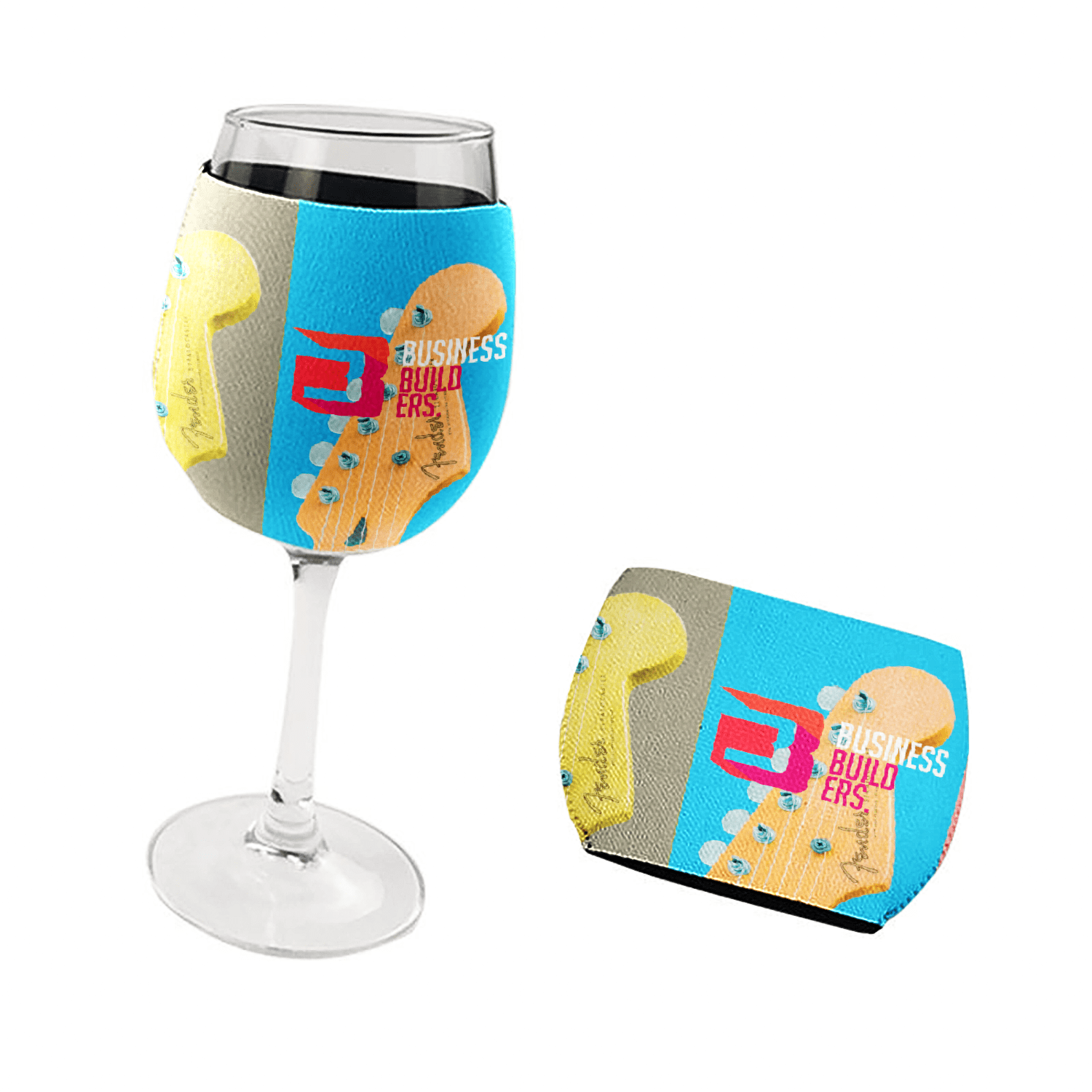 Sublimated Full Colour Wine Glass Holder