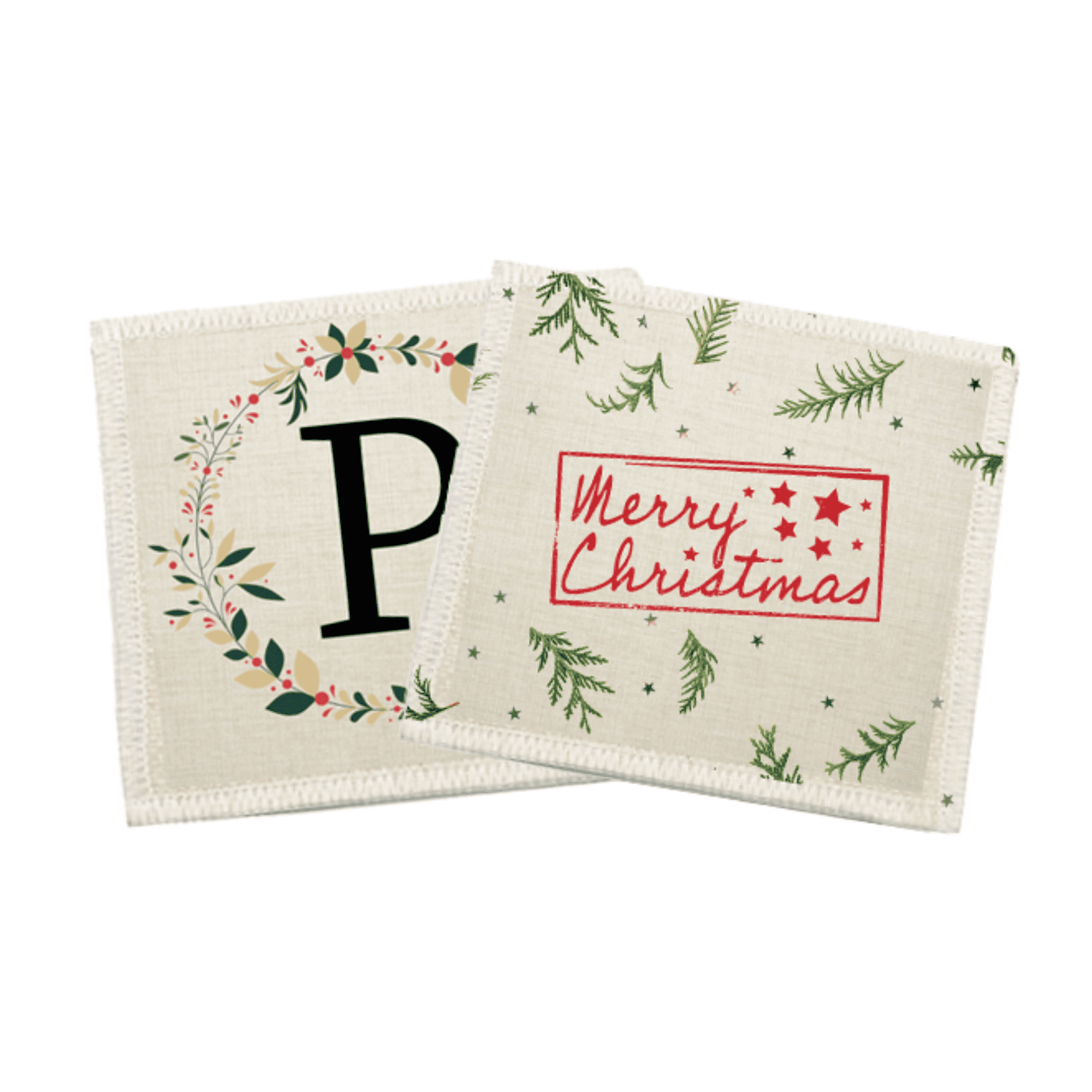 Linen Coaster - Dual Layer 10cm x 10cm
