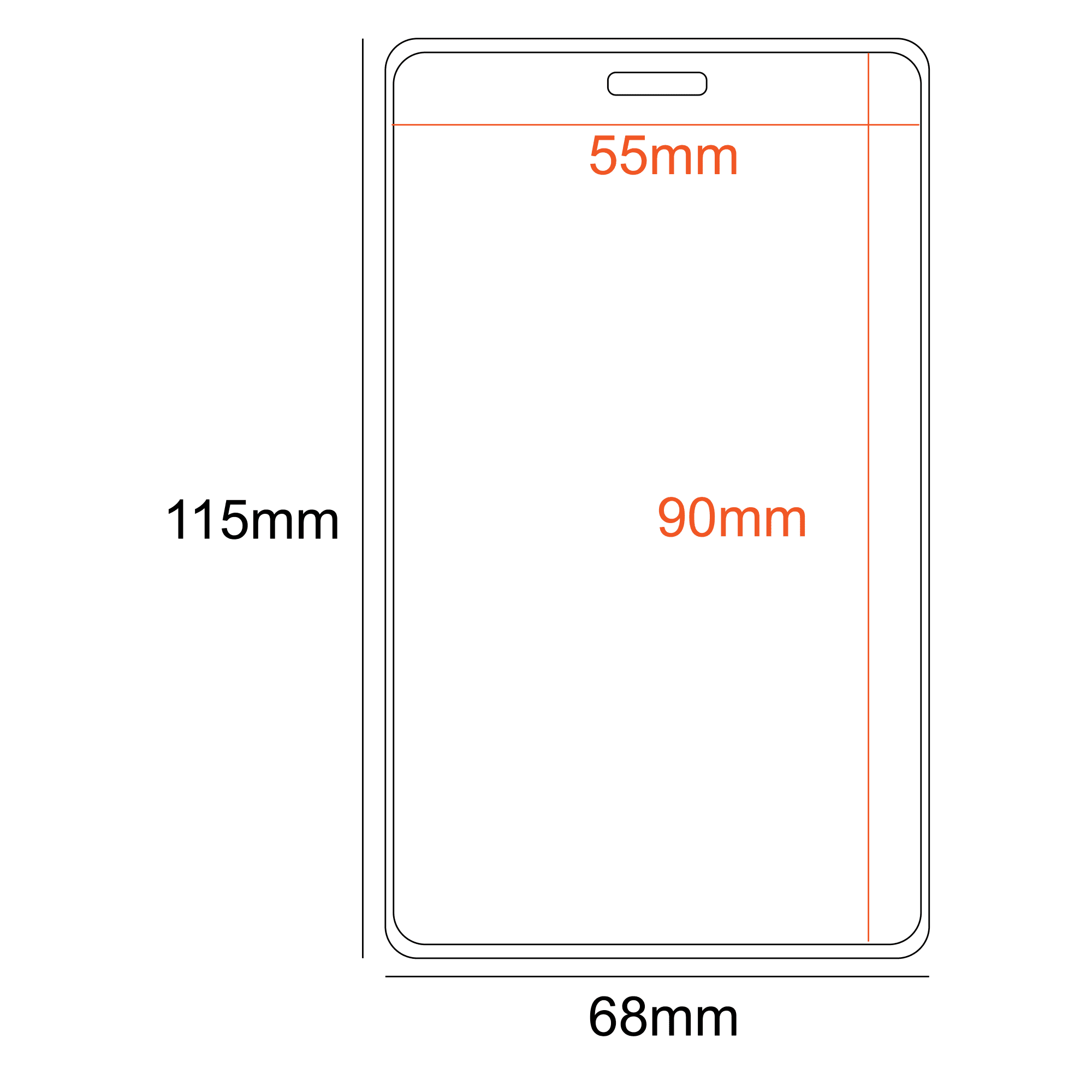 PVC Pocket Holder Portrait 90x55mm 1 Slot Heavy Duty