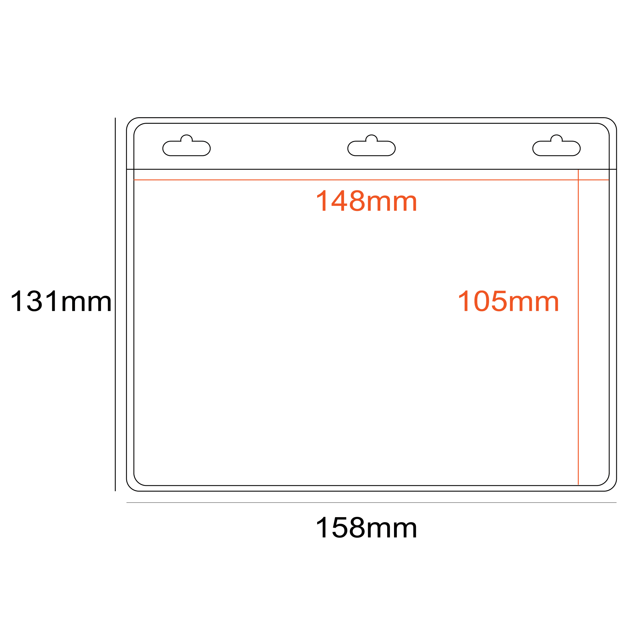 PVC Pocket Holder A6 Size Landscape 3 Slots