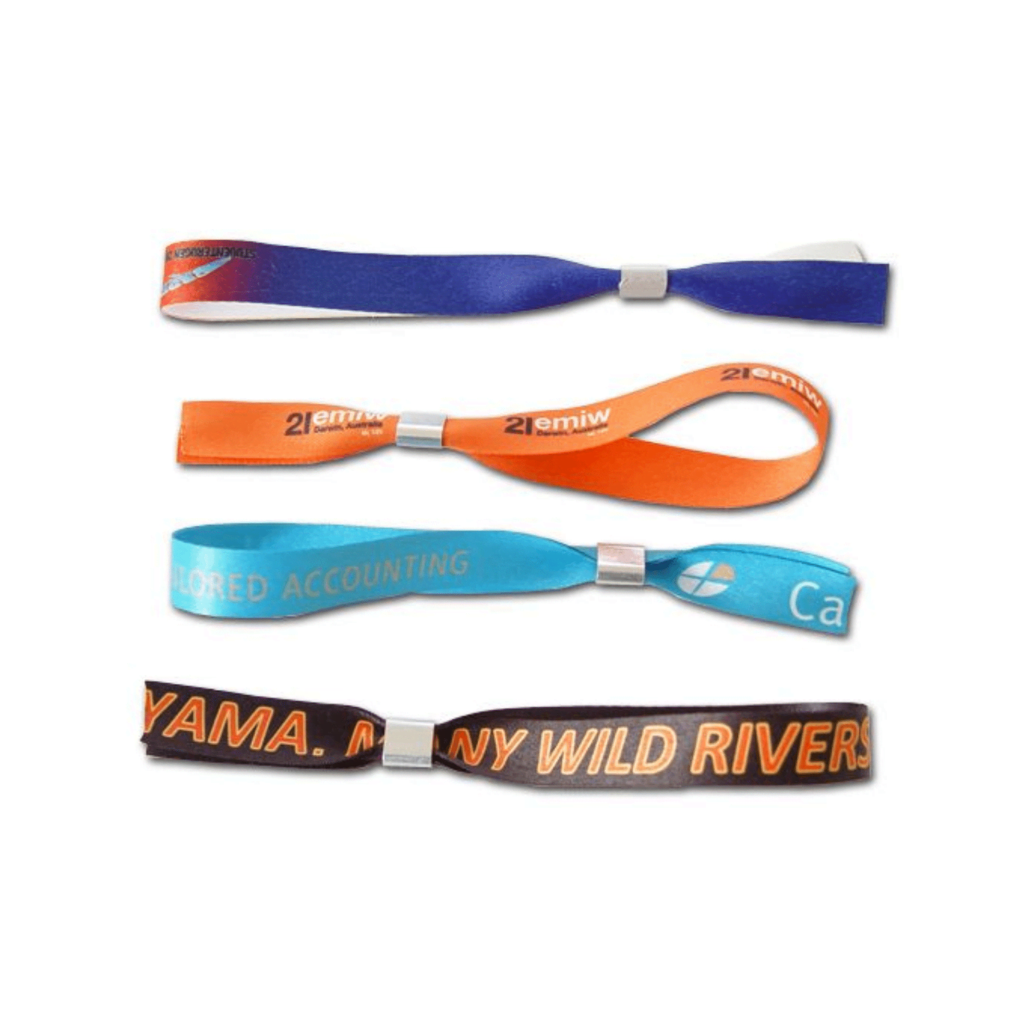 Sublimated Polyester Wristband Black Lock 15mm INDENT