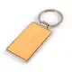 Rectangle Bamboo Zinc Keytag