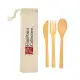 Miso Bamboo Cutlery Set in Calico Pouch