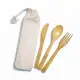 Miso Bamboo Cutlery Set in Calico Pouch
