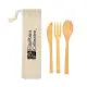 Miso Bamboo Cutlery Set in Calico Pouch
