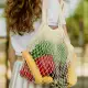 Cotton Mesh Foldaway Tote Bag