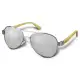Aviator Mirror Lens Sunglasses - Bamboo