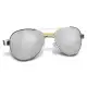 Aviator Mirror Lens Sunglasses - Bamboo