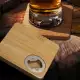 Bamboo Bottle Opener Coaster - Set of 2 - Square