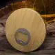 Bamboo Bottle Opener Coaster - Round