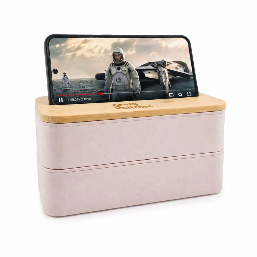 Stax Eco Lunch Box with Phone Holder Lid