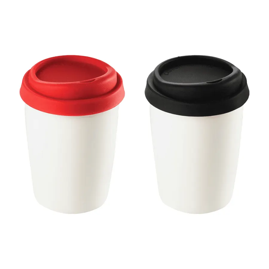 Ceramic Mug 250ml w/ Silicone Lid