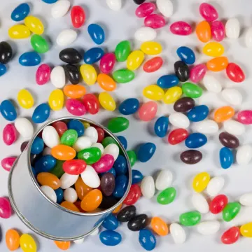 Assorted Colour Mini Jelly Beans in Silver Round Tin - image 2