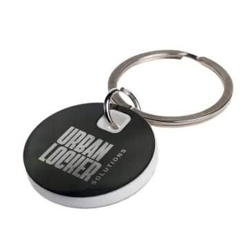Circle Stainless Steel Keytag - image 2