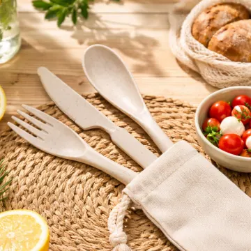 Delish Eco Cutlery Set in Calico Pouch - image 4
