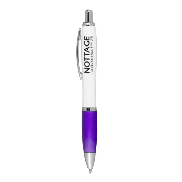 Nash Ballpoint Pen w/ White Barrel & Coloured Grip - image 14