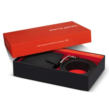 Pierre Cardin Leather Wallet and Belt Gift Set - image 6