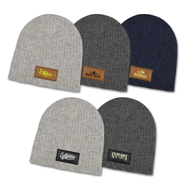 Nebraska Heather Cable Knit Beanie With Patch - image 1
