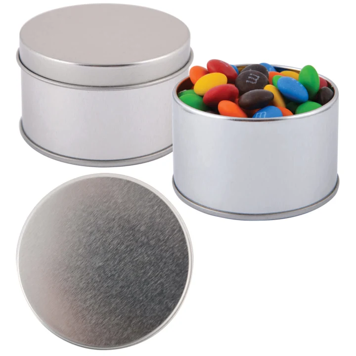 M&M's in Silver Round Tin - image 2