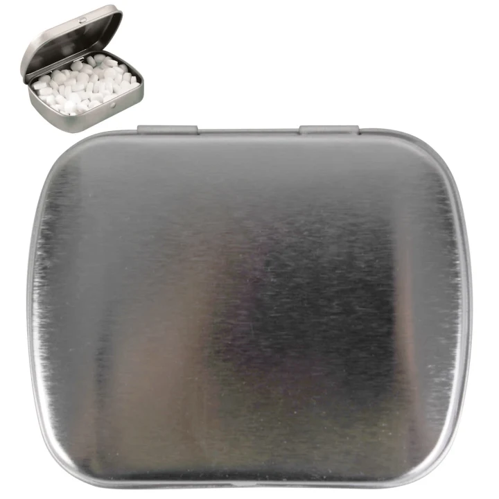 Sugar Free Breath Mints in Silver Tin - image 2