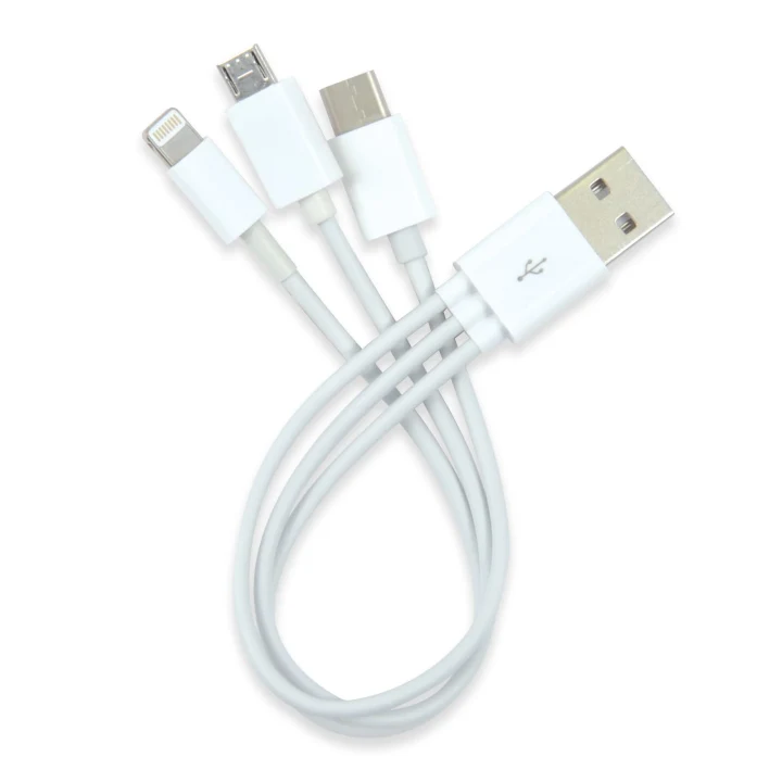 3 in 1 Combo USB Cable - Micro, 8 Pin, Type C - image 2