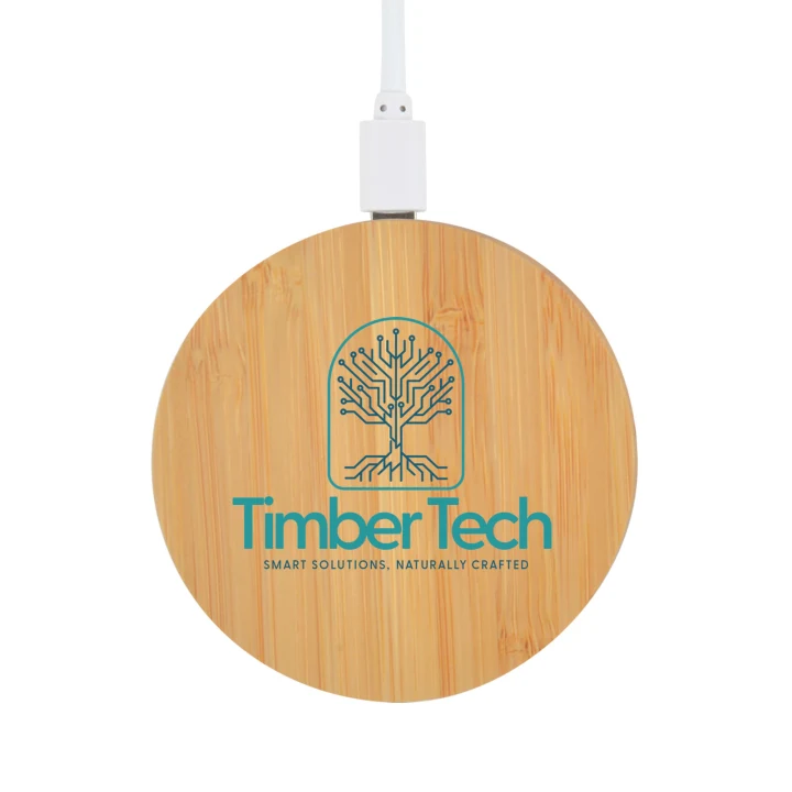 Arc Round Bamboo Wireless Charger - image 7
