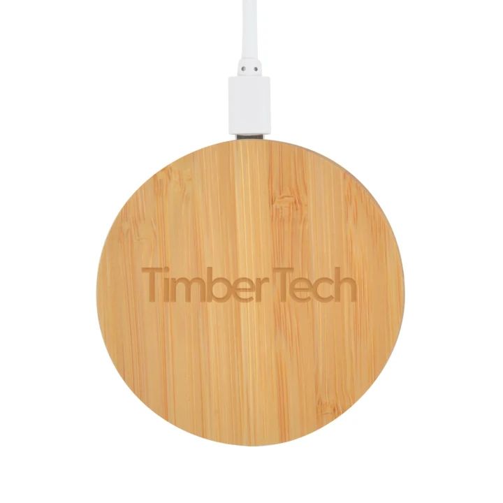Arc Round Bamboo Wireless Charger - image 9