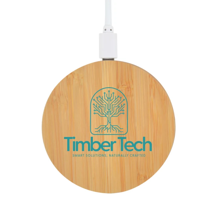 Arc Round Bamboo Wireless Charger - image 6