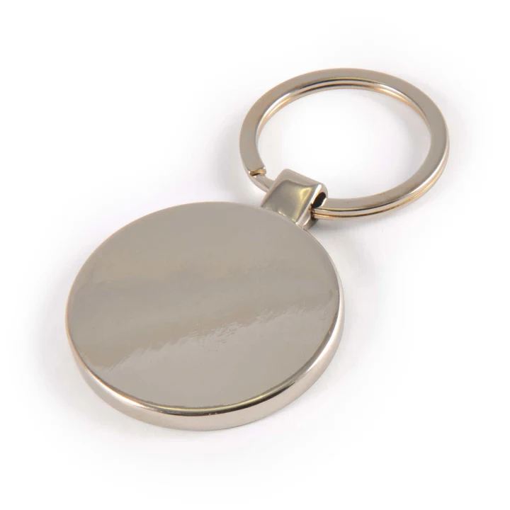 Circle Bamboo Zinc Keytag - image 2