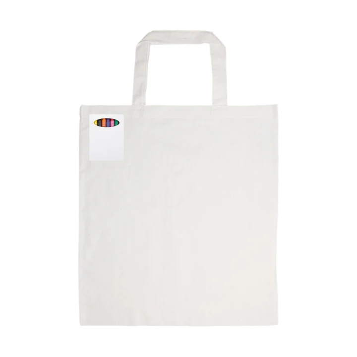 Colouring Short Handle Cotton Bag & Crayons - image 8