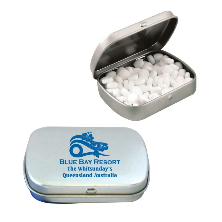 Sugar Free Breath Mints in Silver Tin - image 1