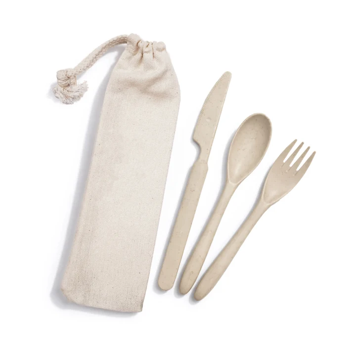 Delish Eco Cutlery Set in Calico Pouch - image 5