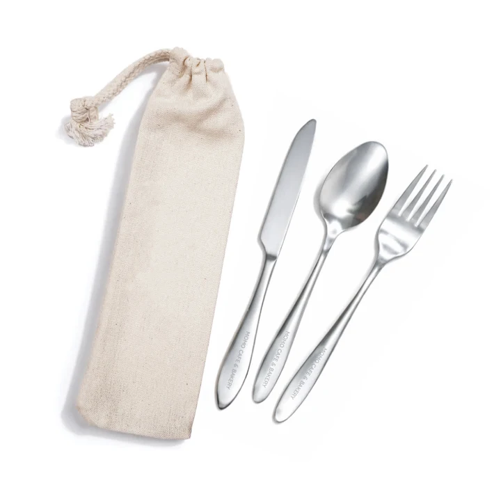Banquet Cutlery Set in Calico Pouch - image 3