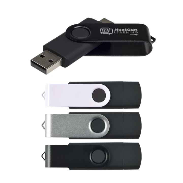 Swivel USB Flash Drive Dual 8GB - image 1