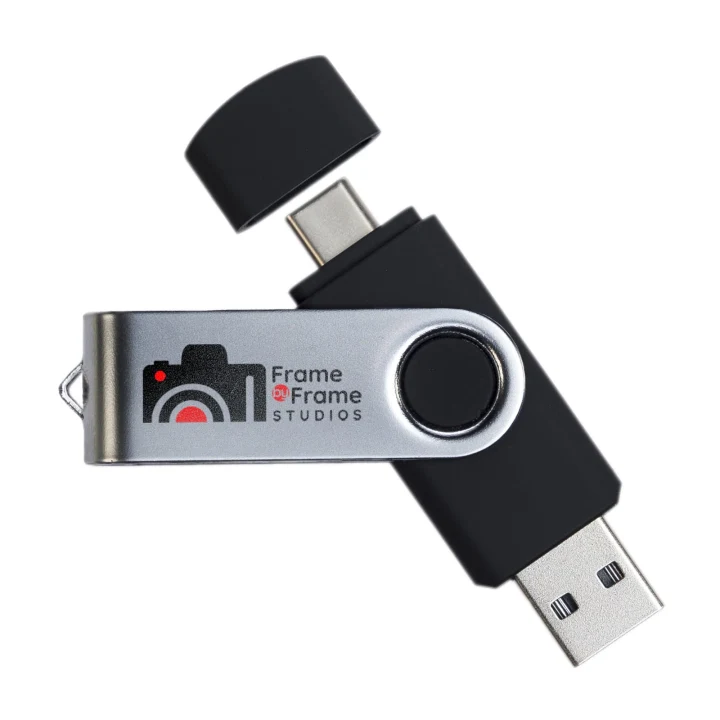 Swivel USB Flash Drive Dual 8GB - image 4