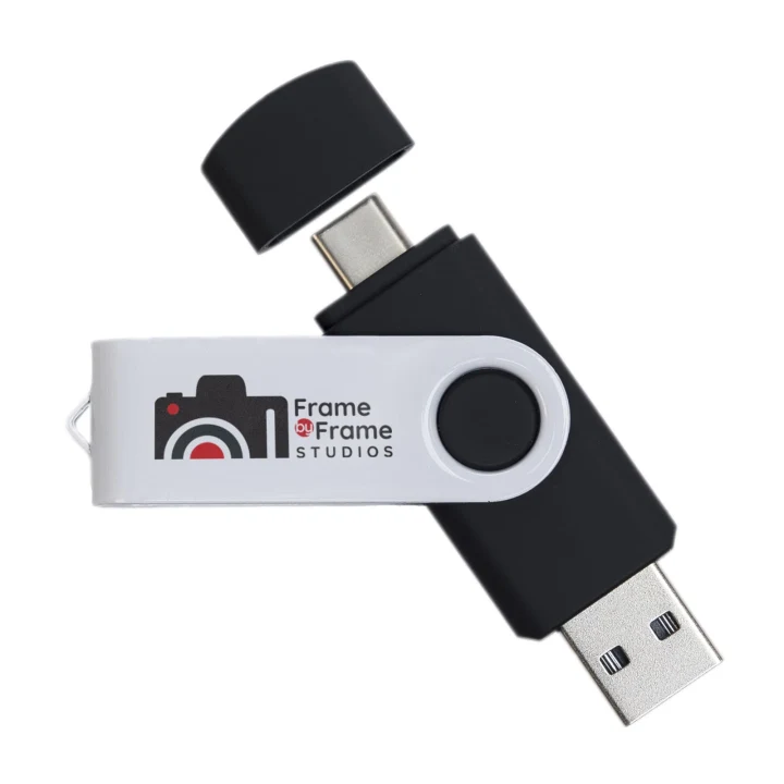 Swivel USB Flash Drive Dual 8GB - image 3