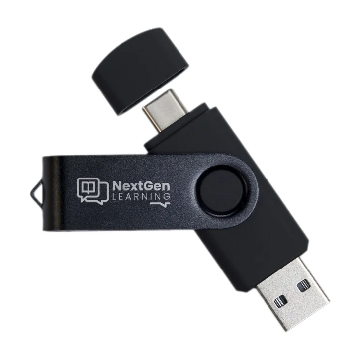 Swivel USB Flash Drive Dual 8GB - image 5