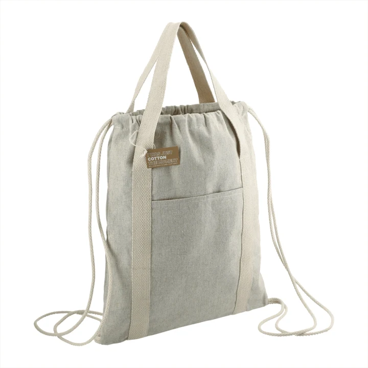 Repose Recycled Cotton Drawstring Bag - image 2