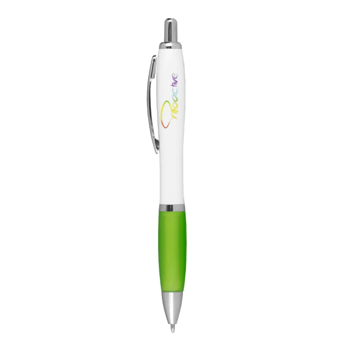 Nash Ballpoint Pen w/ White Barrel & Coloured Grip - image 6