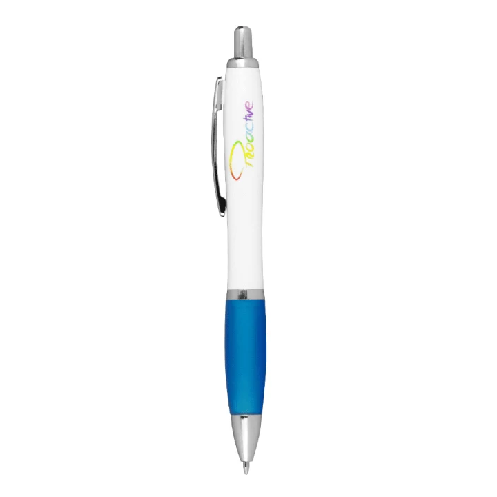 Nash Ballpoint Pen w/ White Barrel & Coloured Grip - image 8