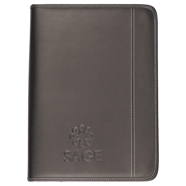 Two Tone A4 Imitation Leather Zip Compendium - image 3