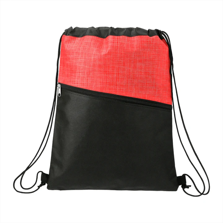 Cross Weave Zippered Drawstring Bag - image 4