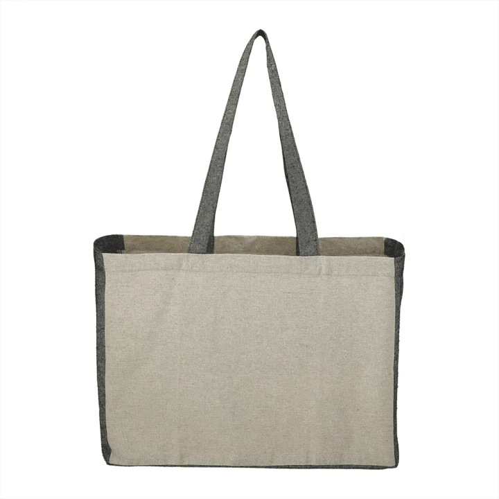 Recycled Cotton Contrast Side Shopper Tote 18L - image 1