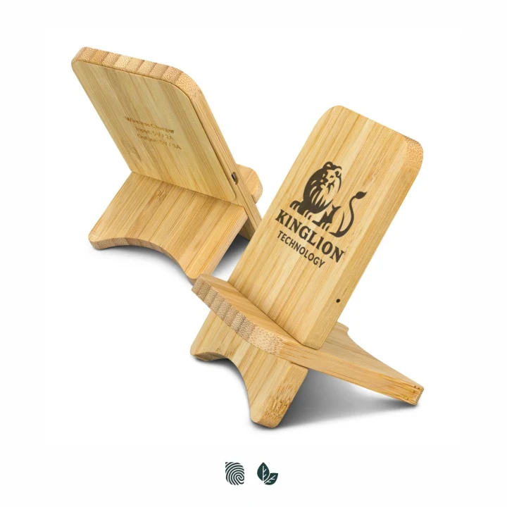 Bamboo Wireless Charging Stand - image 1