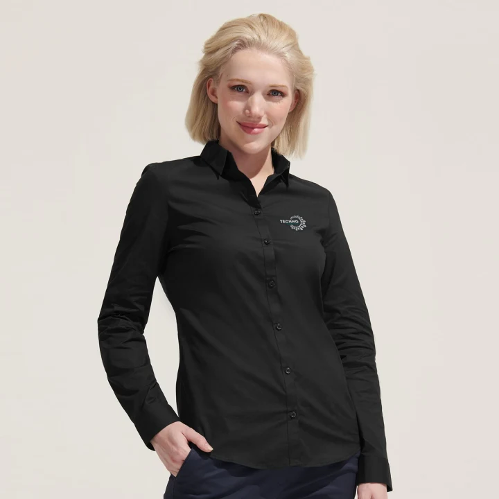 SOLS Blake Women's Long Sleeve Shirt - image 7